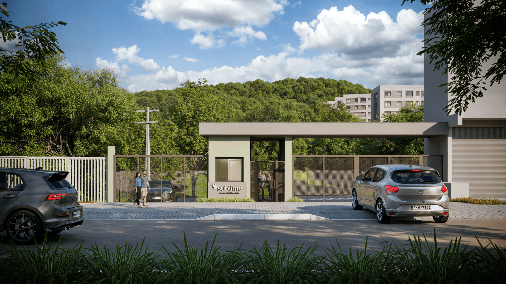 Pórtico de acesso e portaria